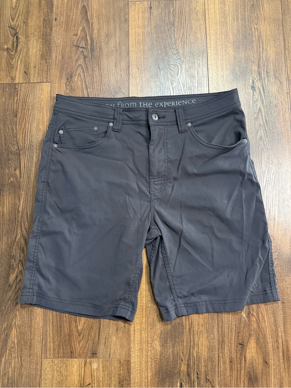 prAna Men’s Gray Stretch Performance Shorts Size 34W x 9L Casual Outdoor